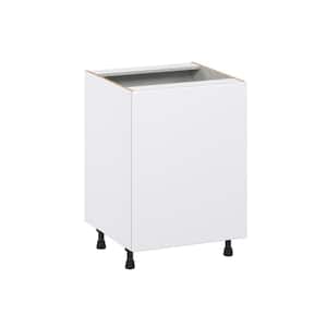 Fairhope Bright White Slab Assembled 3 Waste Bins Pull out Kitchen Cabinet (24 in. W x 34.5 in. H x 24 in. D)