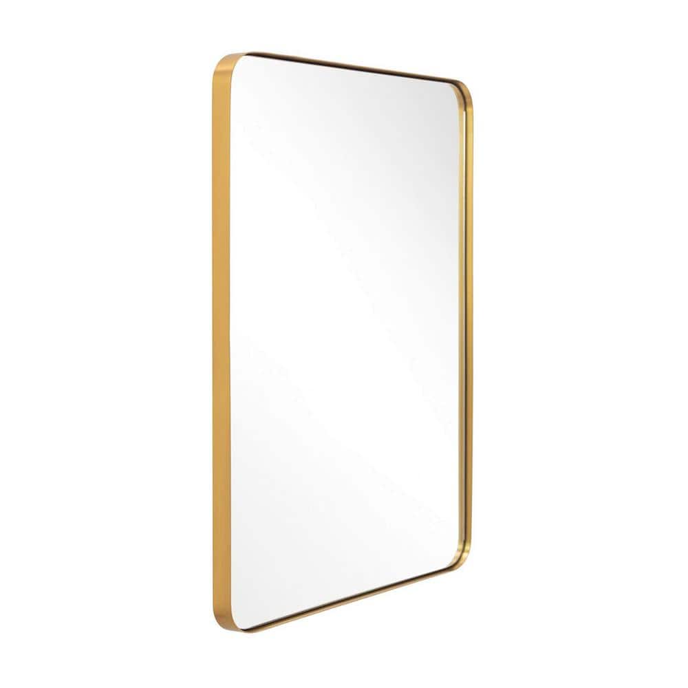 ANDY STAR 30 in. W x 1 in. H Modern Rectangular Gold Hanging Bathroom ...