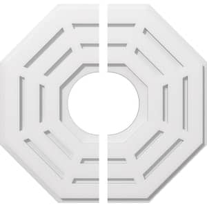 1 in. P X 8-3/4 in. C X 22 in. OD X 7 in. ID Westin Architectural Grade PVC Contemporary Ceiling Medallion, Two Piece