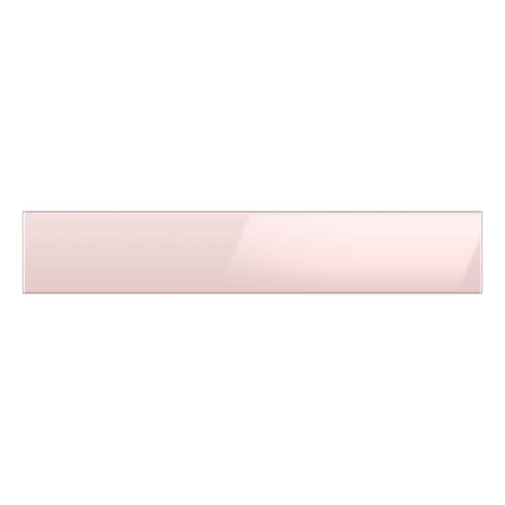 Bespoke Middle Panel in Pink Glass for 4-Door French Door Refrigerator