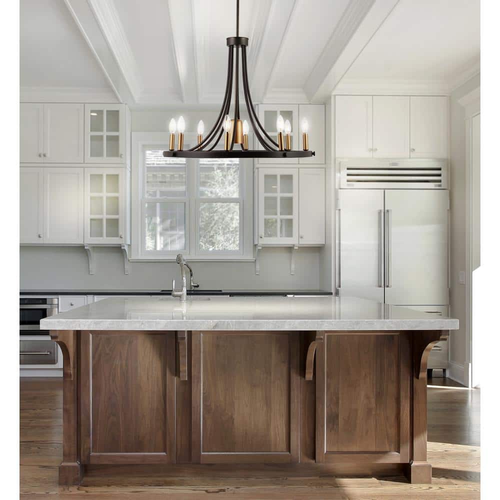 Black Iron Empire Shape Rustic Chandelier Light