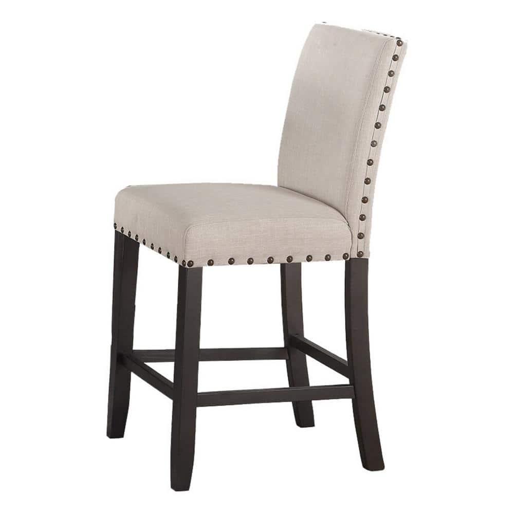 Best Master Furniture Hakan 40 in. Low Back Antique Black Wood Counter