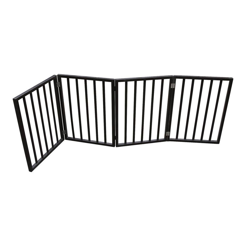 Foobrues Dog Gate for Doorways in Dark Brown MAR230346P The Home Depot
