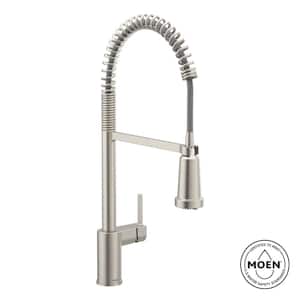 Moen Weymouth One-Handle Kitchen Faucet With Power Boost - Matte Black, Pull-Down Sprayer, Easy Install - Model S73104BL