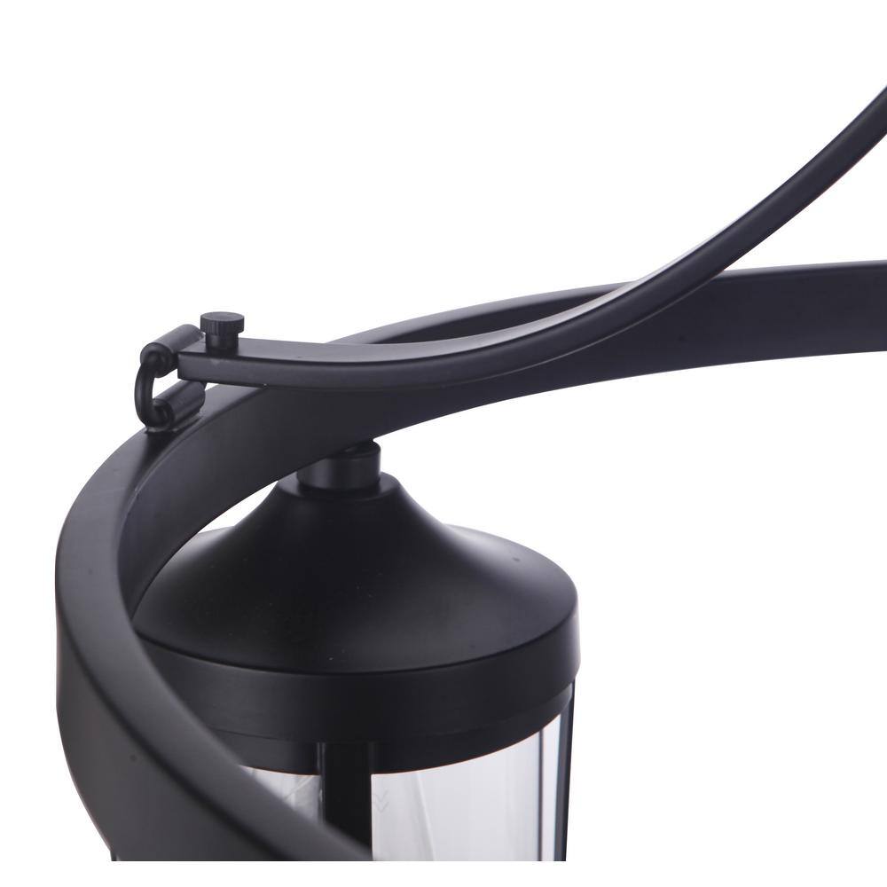 Flat Black Crystal Cylinder 5-Light Chandelier