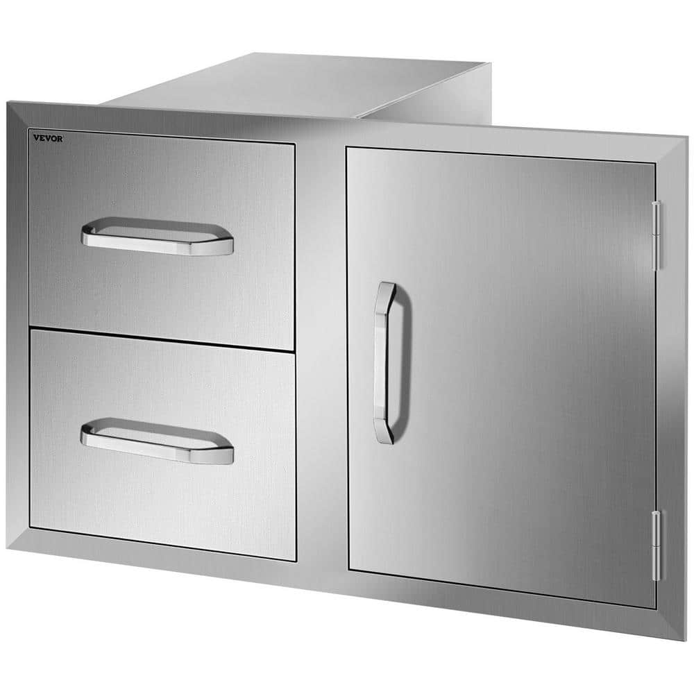 VEVOR Outdoor Kitchen Door Drawer Combo 32.5 in. W x 21.6 in. H x 20.5