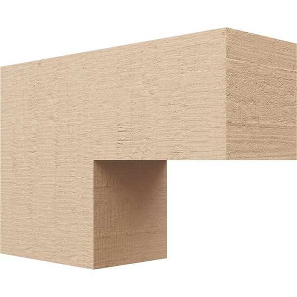 Ekena Millwork Classic Series 3 8 in. x 24 in. x 16 in. Chapel Hill Rough Cedar Woodgrain Timberthane Polyurethane Corbel in Primed Tan