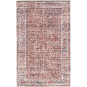 Nostalgia Euphoria Rust Red and Brown 3 ft. x 5 ft. Machine Washable Area Rug