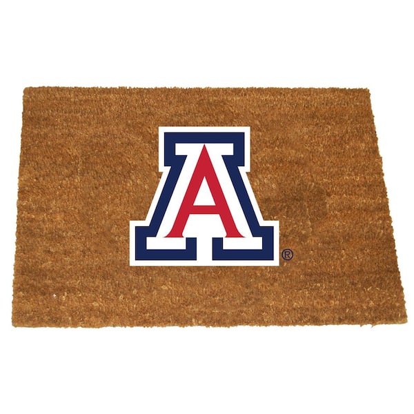 The Memory Company Arizona Brown 29.5 in. x 19.5 in. Coir Fiber Colored Logo Door Mat