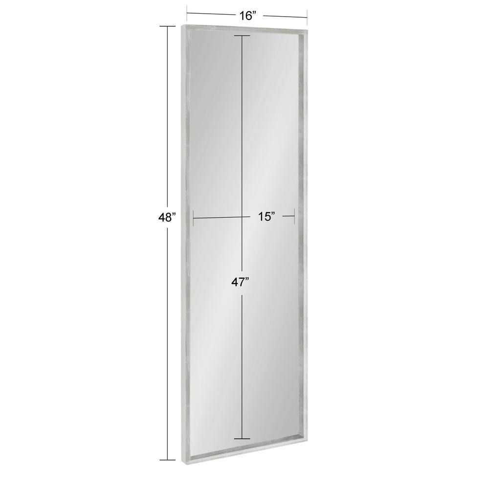 Travis Silver Rectangular Wood Framed Wall Mirror