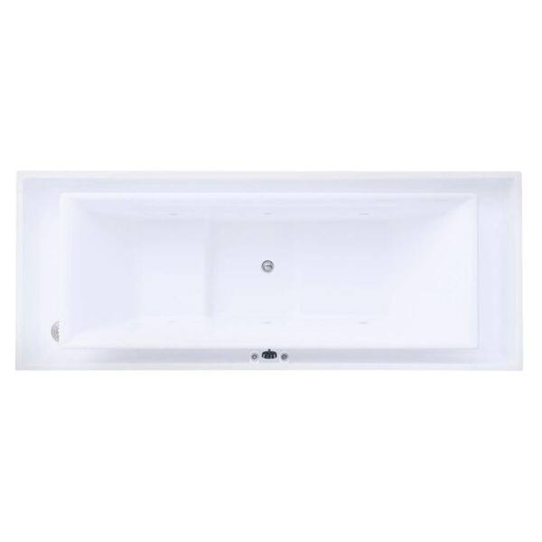 KOHLER Sok 8.67 ft. Acrylic Rectangular Drop-in Whirlpool Bathtub in White