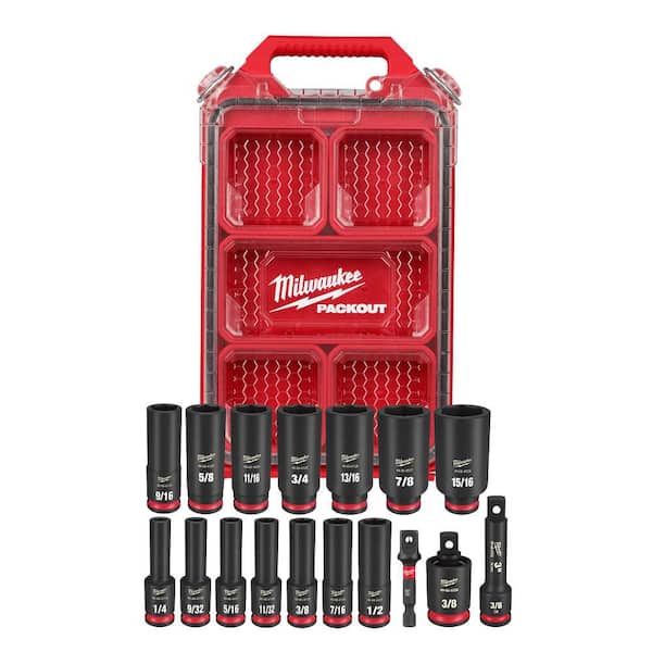 AKM TOOL 3/8" Drive Magnetic Impact Socket Set - 17-Piece Metric (7mm-19mm) With Extensions & Adapter - View #8
