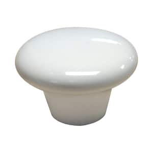 Cherbourg Collection 1-1/2 in. (38 mm) White Contemporary Cabinet Knob