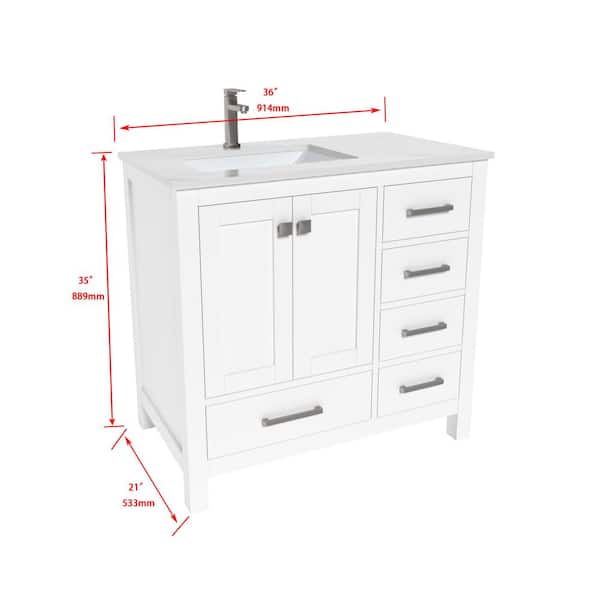HOMEVY STUDIO Anneliese 36 in. W x 21 in. D x 35 in. H