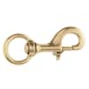 Hardware Essentials 3/4 x 3-1/8 in. Bolt Snap with Round Swivel Eye in Solid Brass (10-Pack) 321490