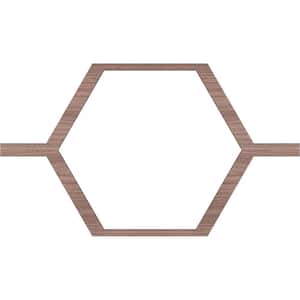 40-1/2 in. W x 23-3/8 in. H x-3/8 in. T Small Westmore Decorative Fretwork Wood Ceiling Panels, Walnut