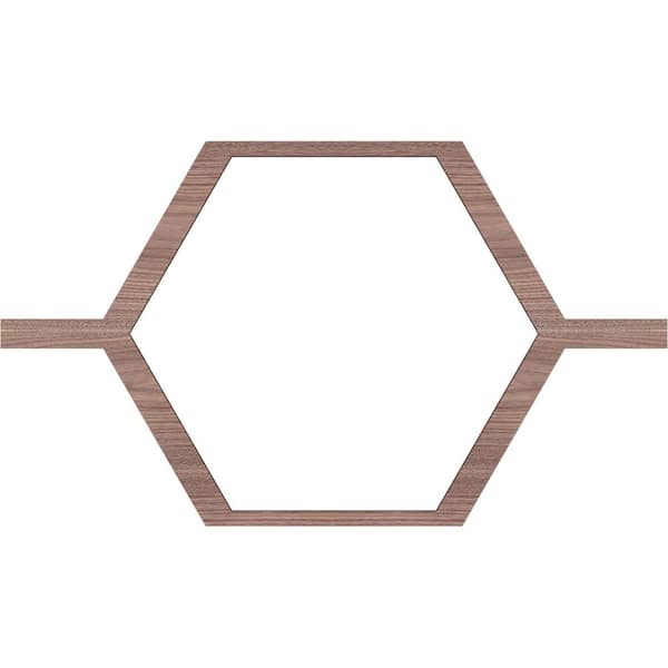 Ekena Millwork 40-1/2 in. W x 23-3/8 in. H x-3/8 in. T Small Westmore Decorative Fretwork Wood Ceiling Panels, Walnut