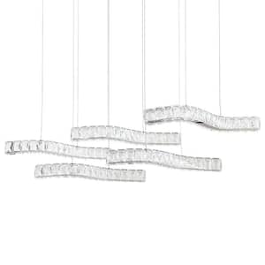 Jefferson 5 - Light Chrome Statement Square/Rectangle Integrated LED Chandelier
