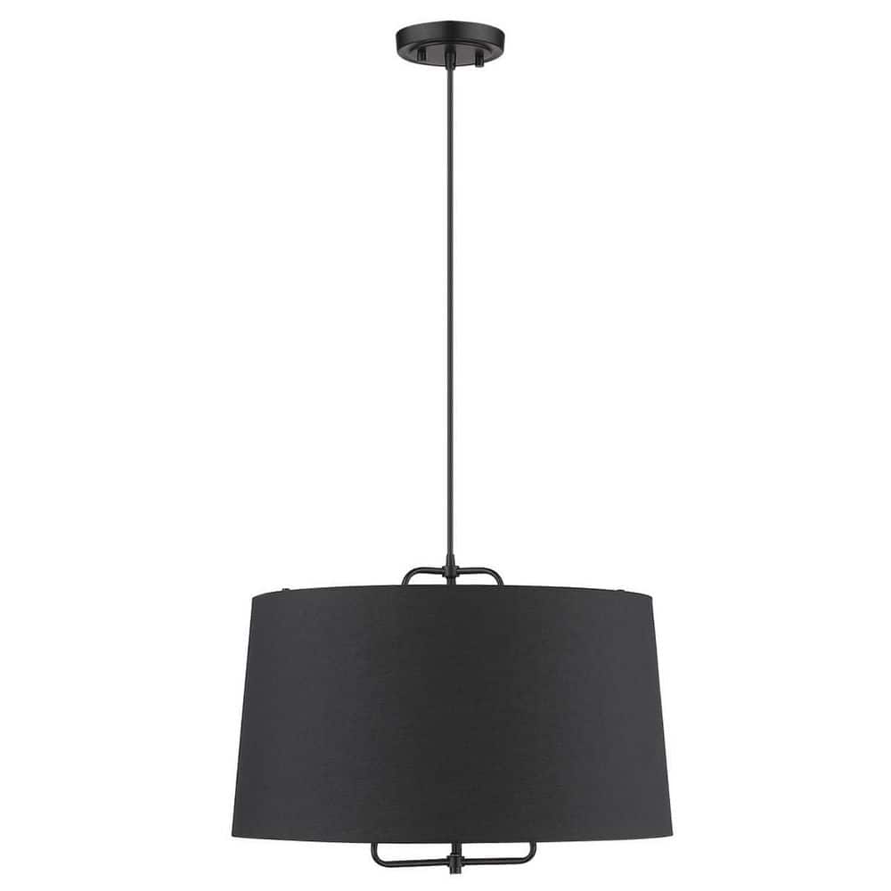 60-Watt 3-Light Black Pendant Light with Metal, No Bulbs Included price history on PriceWatchPro