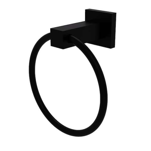 Allied Brass Montero Collection Towel Ring in Matte Black