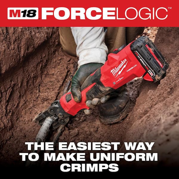 M18 18V Lithium-Ion Cordless FORCE LOGIC 6T Latched Linear Utility Crimper (Tool-Only)
