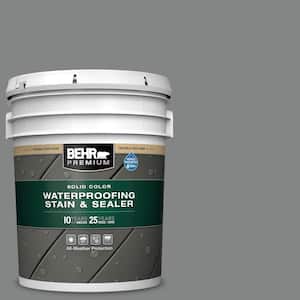 5 gal. #PFC-63 Slate Gray Solid Color Waterproofing Exterior Wood Stain and Sealer