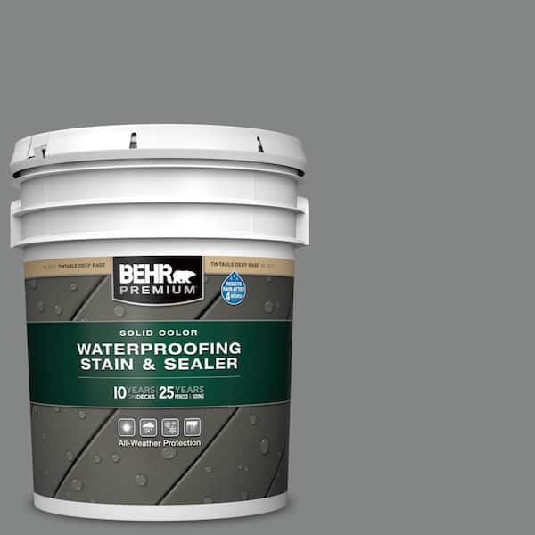 BEHR PREMIUM 1 qt. #PFC-63 Slate Gray Solid Color Waterproofing Exterior  Wood Stain and Sealer 501304 - The Home Depot