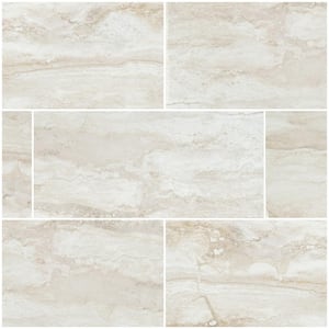 Pietra Bernini Bianco 12 in. x 24 in. Polished Porcelain Floor and Wall Tile (32-Cases/512 sq. ft./Pallet)