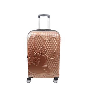 Disney Textured Minnie Mouse 25 in. Hard Sided Rolling Luggage, Rose Gold