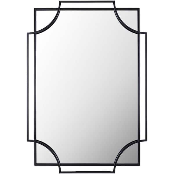 Livabliss Anaya 36 in. H x 24 in. W Black Framed Decorative Mirror