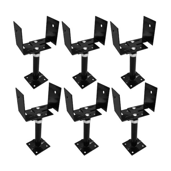 Pylex Adjustable deck support multi format 33-66 Black (Pack of 6 Units)