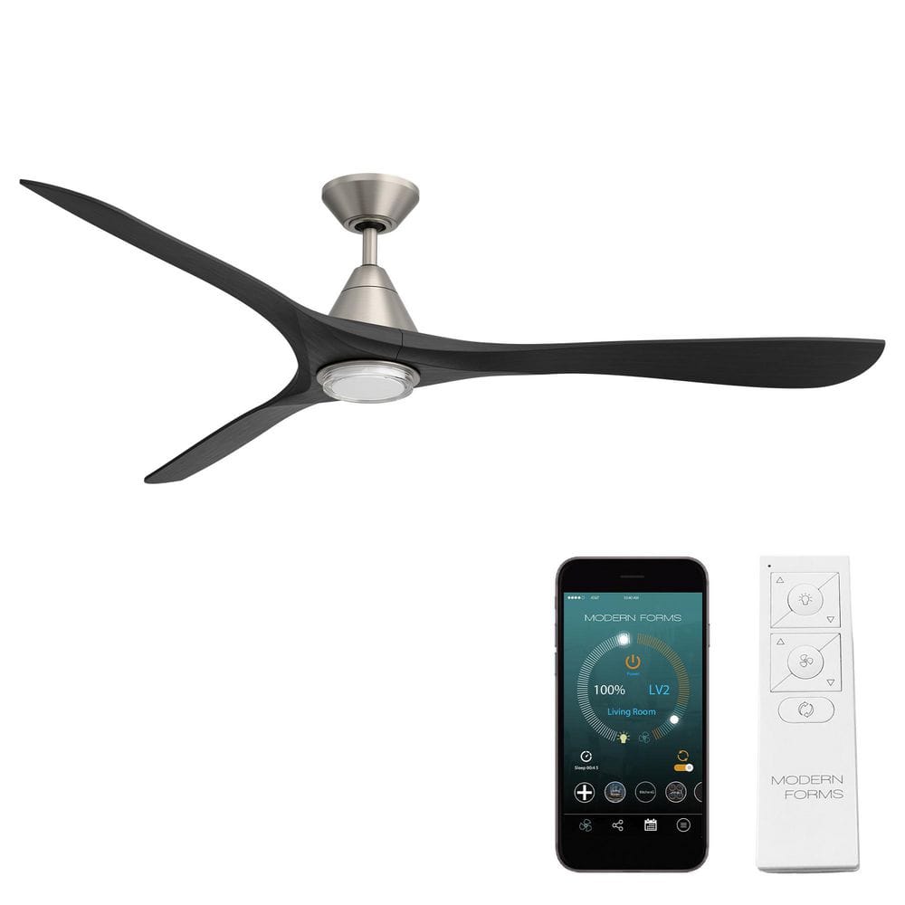 Carve 72 in. Smart Indoor/Outdoor Antique Nickel/Matte Black Downrod Mount Standard Ceiling Fan 4CCT Integrated LED price history on PriceWatchPro
