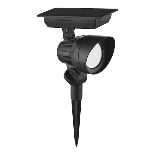 120 Lumen Black LED Weather Resistant Outdoor Solar Spot Light with Color Changing and Adjustable Head