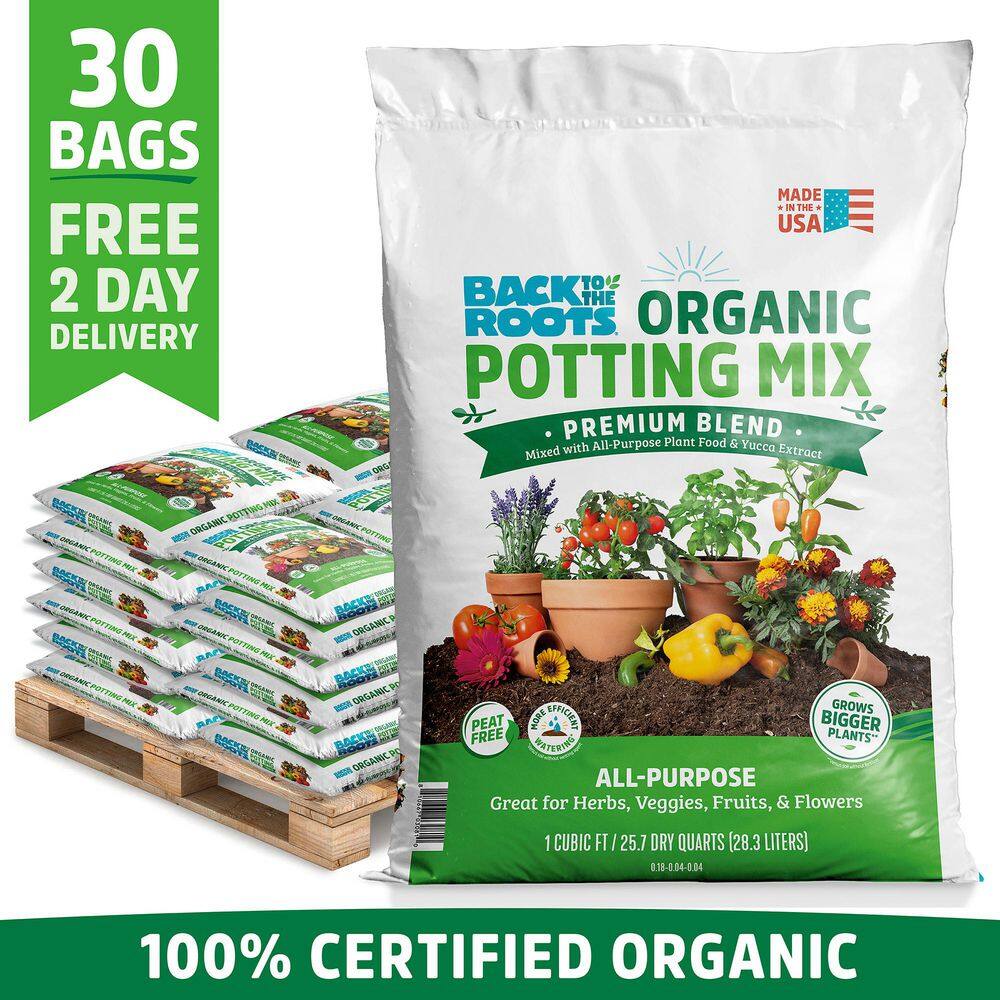 Organic Bulk Potting Mix Soil (30 1 cu. ft. Bags) Peat-Free, Blended with Organic Fertilizer price history on PriceWatchPro