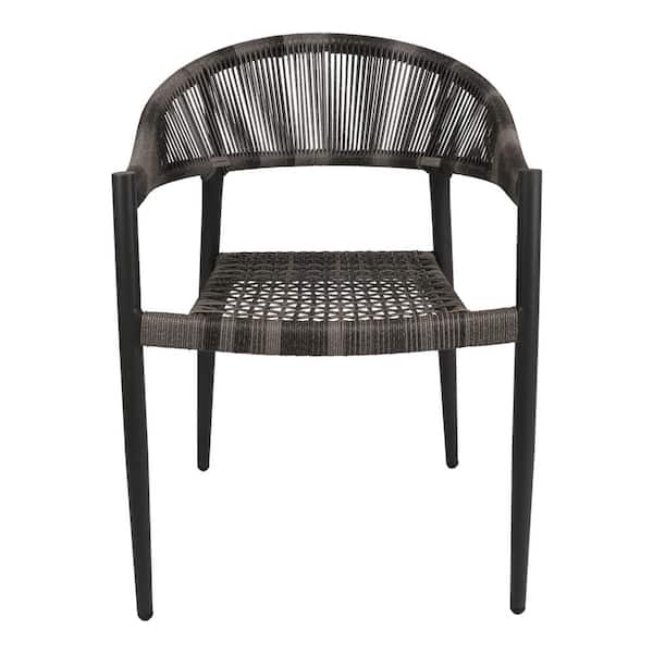 NewTechWood Aluminum Wicker Chair Matte Black