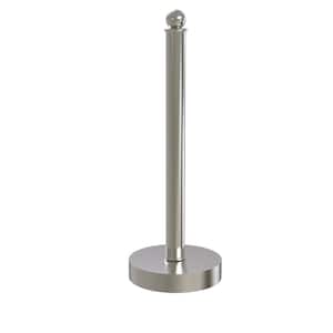 Contemporary Counter Top Kitchen Paper Towel Holder in Satin Nickel