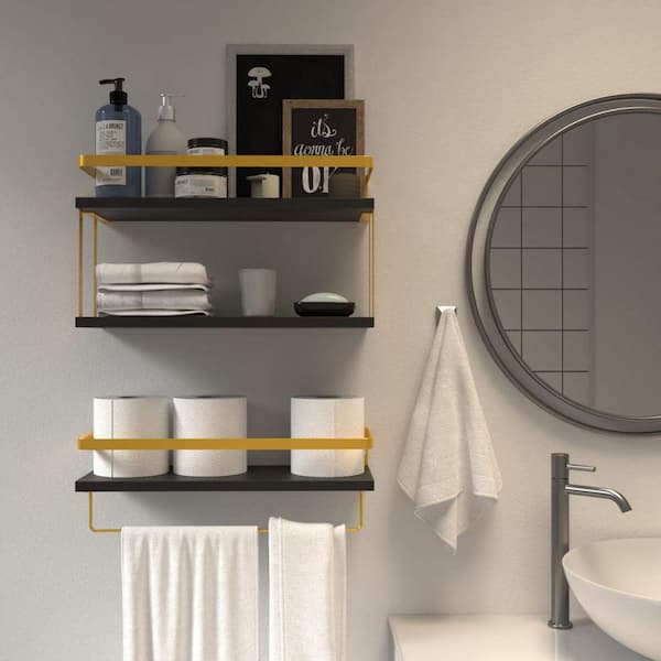 Better Living Aluminum Glide Shower Shelf in Black 11680 - The Home Depot