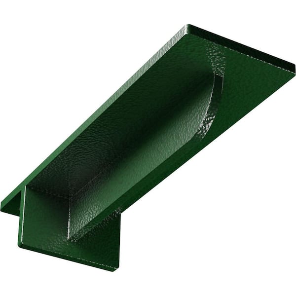 Ekena Millwork 3 in. x 2 in. x 10 in. Steel Hammered Deep Green Heaton Bracket