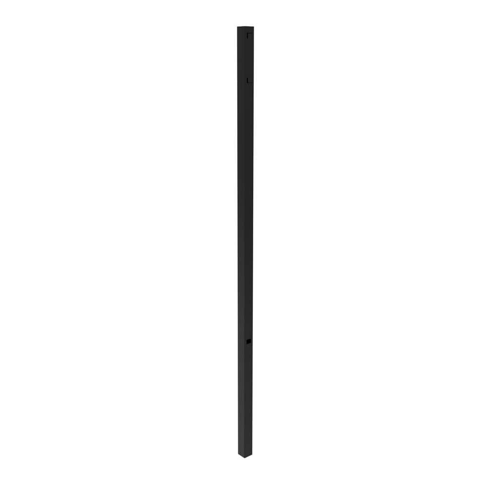 Athens Gloss Black Aluminum Flat Top Pool Fence Post