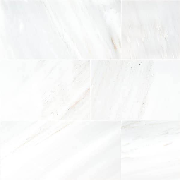 Greecian White 12 in. x 24 in. Polished Marble Floor and Wall Tile (10 sq. ft./Case)
