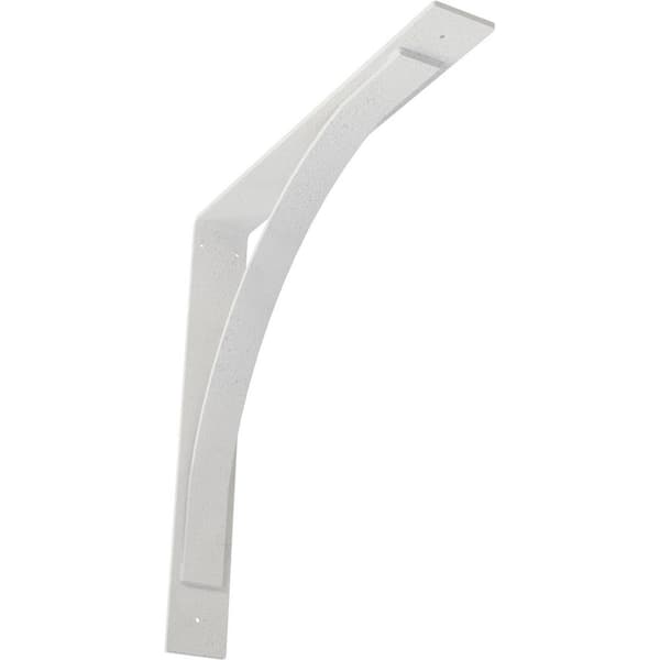 Ekena Millwork 3 in. W x 22 in. H x 22 in. D Hammered White Morris Steel Bracket