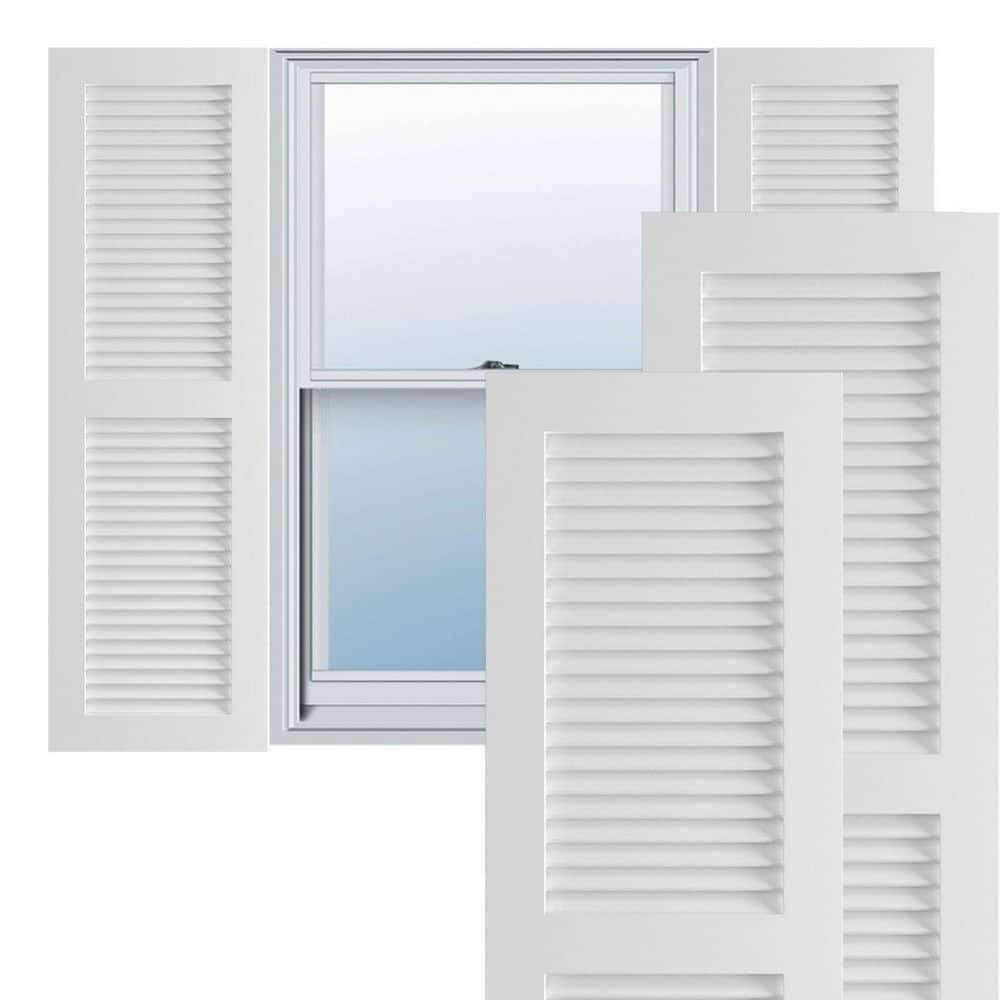 15" x 80" Unfinished PVC Louver Shutters