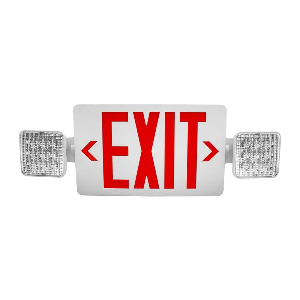 ECL3 Self-Diagnostic 25-Watt Equivalent 120-Volt Integrated LED Emergency Exit Sign, Red Lettering, Remote Capable price history on PriceWatchPro