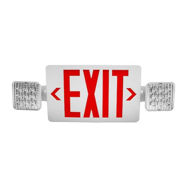 NICOR ECL3 Self-Diagnostic 25-Watt Equivalent 120-Volt Integrated LED Emergency Exit Sign, Red Lettering, Remote Capable