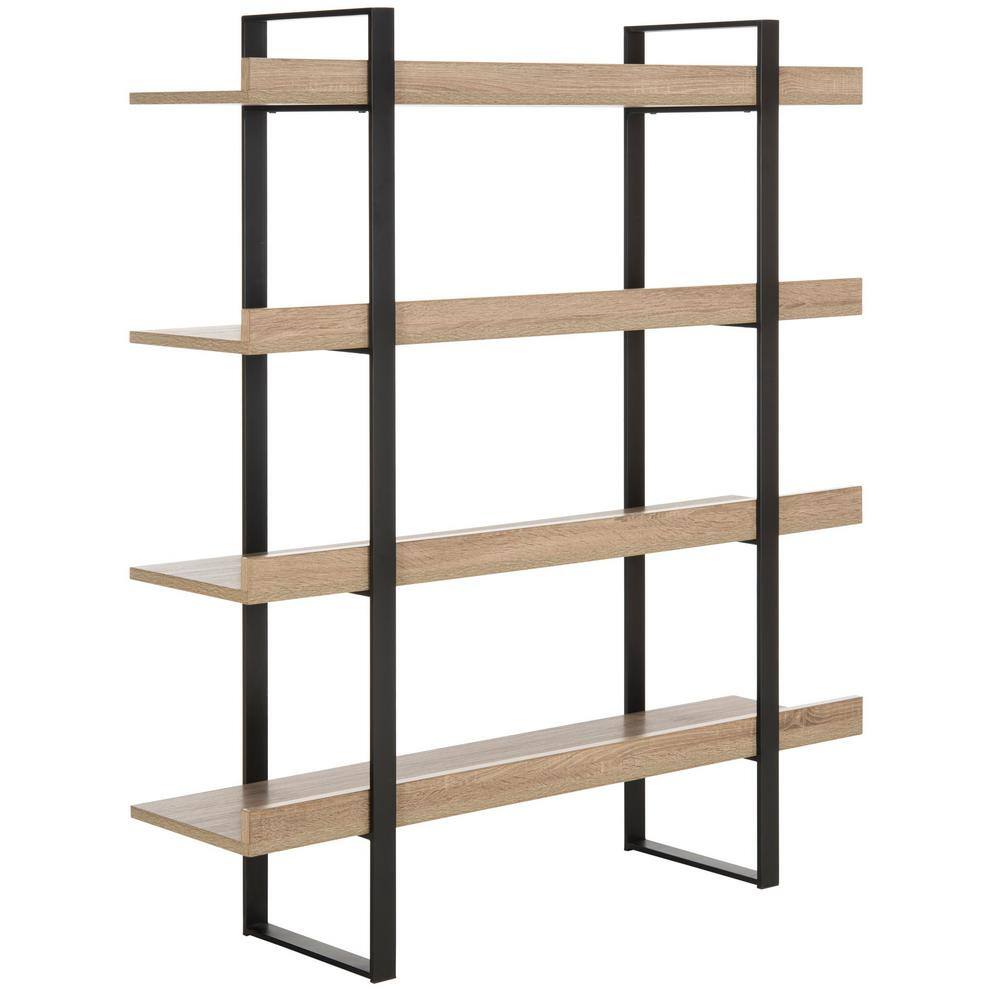 Belgium-Inspired Oak & Black Iron 4-Tier Etagere