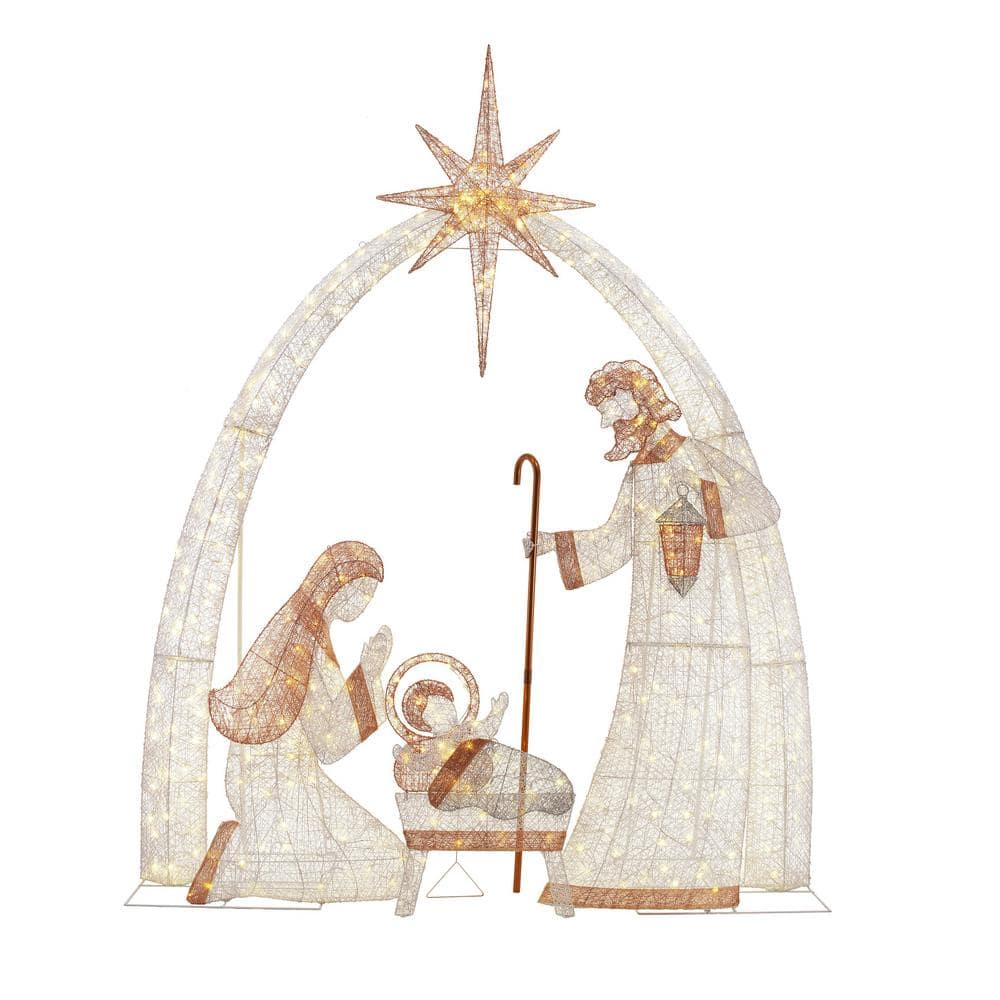 home accents holiday 10 ft led giant nativity scene