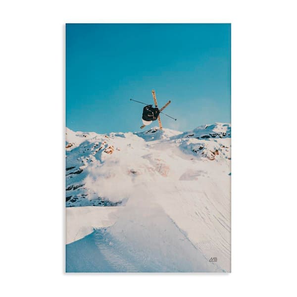 Stupell Industries Snow Day Skiing by Max Blakesberg Studios Unframed Sports Graphic Art Print 30 in. x 20 in.
