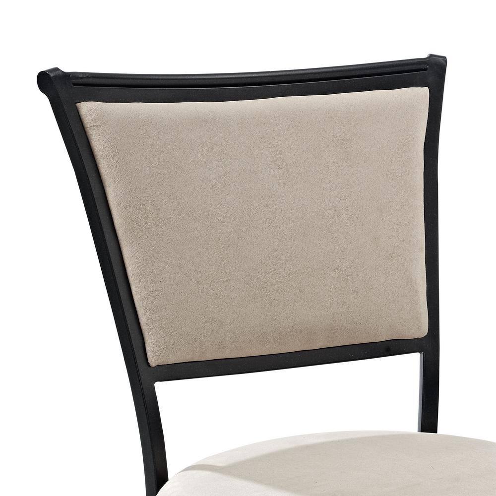 Elegant Flared 30" Swivel Bar Stool in Black with White Leather Cushion