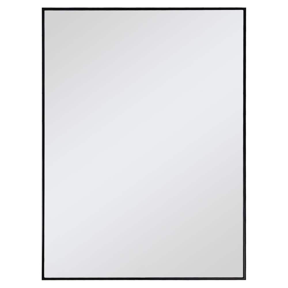 Velt 30 in. W x 40 in. H Large Metal Framed Rectangular Wall Bathroom Vanity Mirror in Black price history on PriceWatchPro