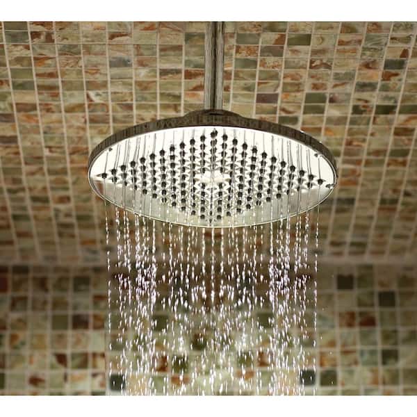 Modern 1-Spray 10 in. Single Ceiling Mount Fixed Rain Shower Head in Polished Chrome